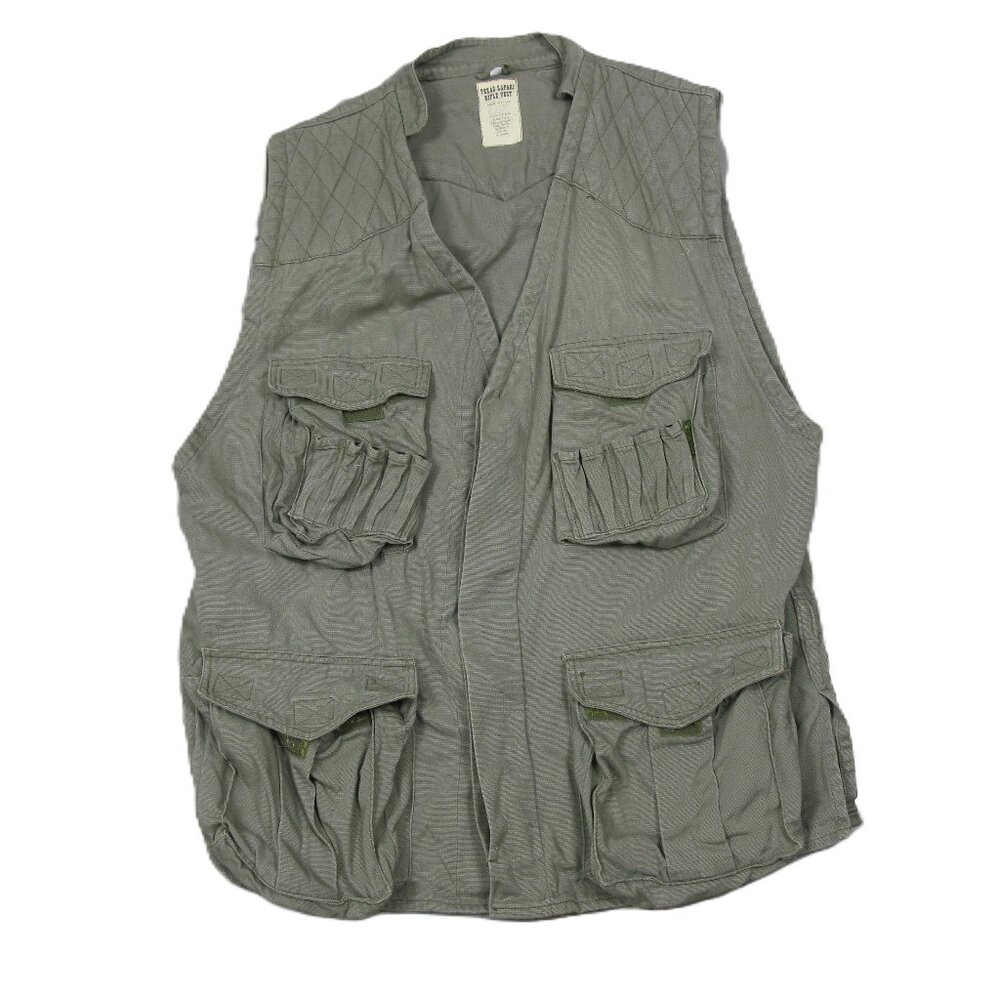Texas Safari Rifle Vest Light Army Green Size Large